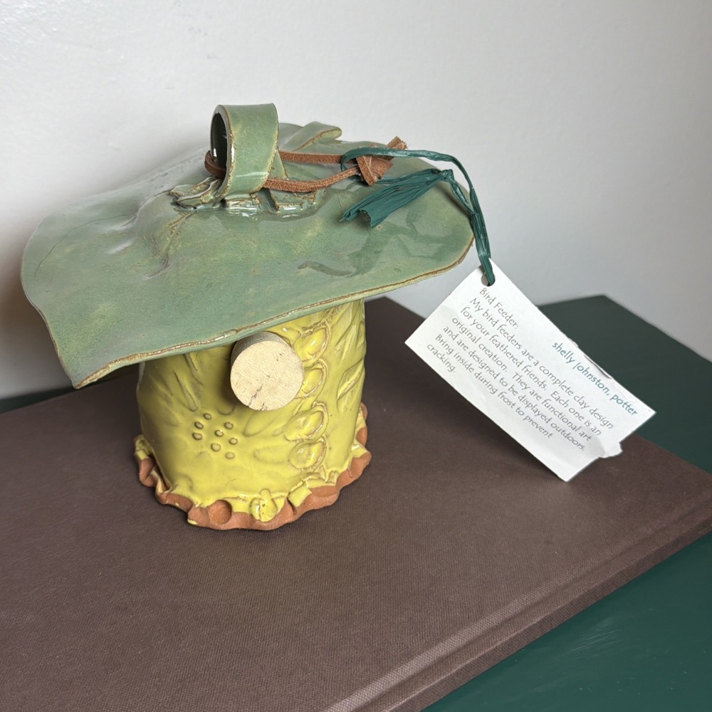 Handcrafted Bird Feeder Whimsical Fairy House‎ By Artisan Shelly Johnston